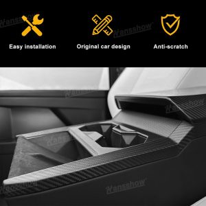 กล่องเก็บของในรถ คอนโซลกลาง Hansshow Tesla Cybertruck (CARBON COVER FIBER)