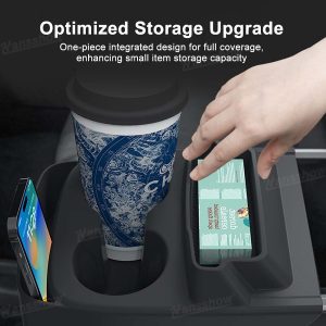 กล่องเก็บของในรถ คอนโซลกลาง Hansshow Tesla Model Y Juniper (ANTI-SLIP PROTECTOR PROOF)