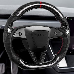 พวงมาลัย พวงมาลัย Hansshow Tesla Model Y Juniper Highland (SPORT/RACING D-SHAPED REAL)