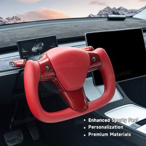 พวงมาลัย พวงมาลัย Hansshow Tesla Model Y (QUALITY HIGH)
