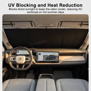 ม่านบังแดด กระจกหน้า Hansshow Rivian R1T/R1S (SHADE PULL R2)