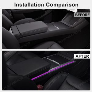ไฟแอมเบียนต์ คอนโซลกลาง Hansshow Tesla Model Y Juniper Highland (JUNIPER/3 CONTROL SCREEN)
