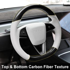 พวงมาลัย พวงมาลัย Hansshow Tesla Model Y Juniper (PERFORATED D-SHAPED ROUND)