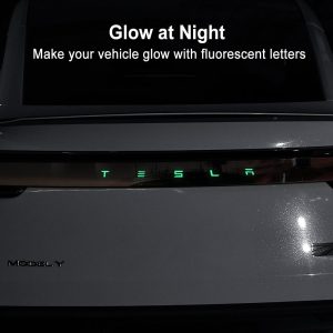 สติกเกอร์ตกแต่ง Hansshow Tesla Model Y Juniper (FLUORESCENT LETTERING T-E-S-L-A)