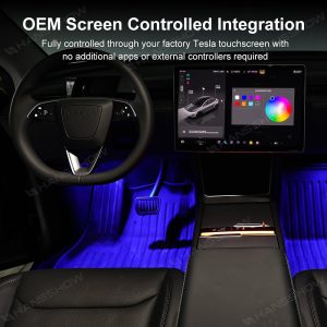 ไฟแอมเบียนต์ ใต้เท้า Hansshow Tesla Model Y Juniper Highland (JUNIPER/3 CONTROL SCREEN)