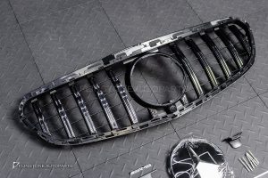 กระจังหน้า พร้อม ดาว สำหรับ W212 E-Class ทรง GT สี Convex Star
