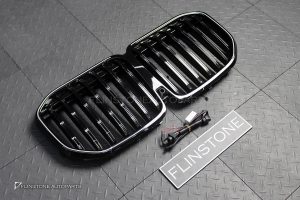 กระจังหน้า LED สำหรับ BMW G07 X7 LCI เส้นเดี่ยว สีดำเงา