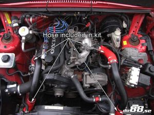 ท่อแรงดัน do88 สีน้ำเงิน สำหรับ Volvo 740/940 Turbo 92-98