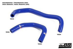 ท่อยางฮีตเตอร์ do88 สีน้ำเงิน สำหรับ Volvo 850 S70 V70 C70 94-99