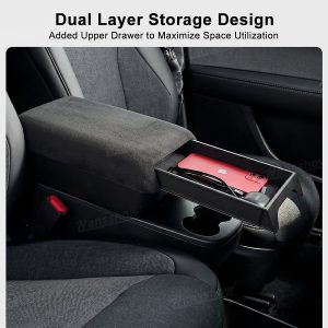 กล่องเก็บของในรถ คอนโซลกลาง Hansshow Tesla Model Y Juniper (ARMREST CUSHION DRAWER)