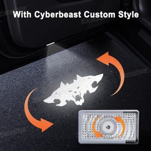 ไฟส่องพื้นต้อนรับ ประตู Hansshow Tesla Cybertruck Cyberbeast