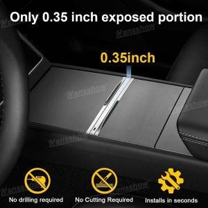 กล่องเก็บของในรถ คอนโซลกลาง Hansshow Tesla Model Y Juniper (RETRACTABLE CHARGING CABLES)
