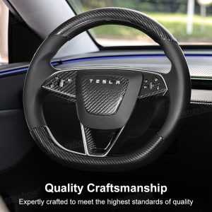 พวงมาลัย พวงมาลัย Hansshow Tesla Model Y Juniper (BUTTON COVERS FRAME)