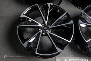 ล้อ Custom Forged ลาย Audi A7 5-112 สีดำ-โครเมี่ยม ขอบ 20 นิ้ว