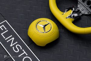 พวงมาลัย พร้อม Airbag สำหรับ W465 G-Class หนังเหลือง ด้ายเหลือง