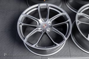 ล้อ Custom forged สำหรับ PORSCHE CAYENNE 9Y0.2 ทรง TURBO GT สีเทาขอบ 21 5-130