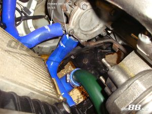 ท่อน้ำหล่อเย็น do88 สีน้ำเงิน สำหรับ SAAB 9000 Turbo 94-98
