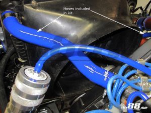 ท่อน้ำหล่อเย็น do88 สีแดง สำหรับ Volvo 240 (do88-kit11R)