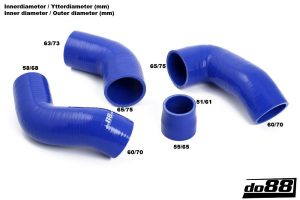 ท่อแรงดัน do88 สีน้ำเงิน สำหรับ Volvo 740/940 Turbo 92-98