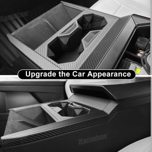 กล่องเก็บของในรถ คอนโซลกลาง Hansshow Tesla Cybertruck (CARBON COVER FIBER)