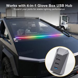ไฟแอมเบียนต์ กระจกหน้า Hansshow Tesla Cybertruck