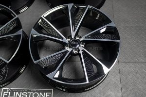 ล้อ Custom Forged ลาย Audi A7 5-112 สีดำ-โครเมี่ยม ขอบ 20 นิ้ว