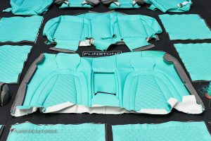 ชุดเบาะหนัง สำหรับ W213 E-Class ทรง E63 AMG สี Tiffany Blue