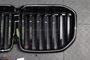กระจังหน้า LED สำหรับ BMW G07 X7 LCI เส้นเดี่ยว สีดำเงา