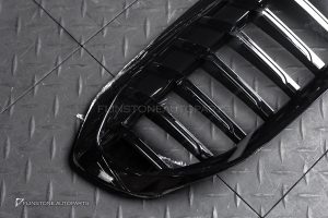 กระจังหน้า สำหรับ BMW G20 Series 3 ทรง M Performance เส้นเดี่ยว สีดำเงา ไม่มีรูกล้อง