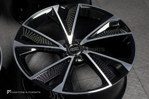 ล้อ Custom Forged ลาย Audi A7 5-112 สีดำ-โครเมี่ยม ขอบ 20 นิ้ว