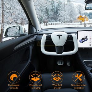 พวงมาลัย พวงมาลัย Hansshow Tesla Model Y (PERSONALIZED ELLIPSE)