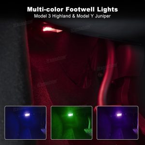 ไฟแอมเบียนต์ ใต้เท้า Hansshow Tesla Model Y Juniper Highland (MULTI-COLOR INTERIOR LIGHTING)