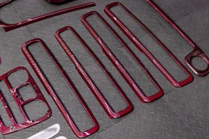 ชุดภายใน Carbon Fiber สำหรับ W464 G-Class สีแดง
