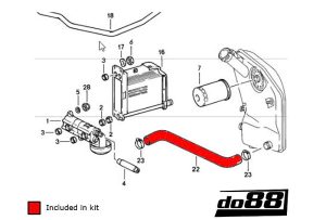 ท่อยางซิลิโคน do88 สำหรับ Porsche 930 Turbo