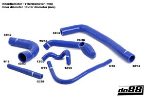 ท่อน้ำหล่อเย็น do88 สีน้ำเงิน สำหรับ SAAB 9000 Turbo 94-98