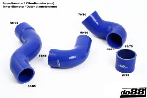 ท่อแรงดัน do88 สีน้ำเงิน สำหรับ Volvo 700/900 Turbo (w.o AC)