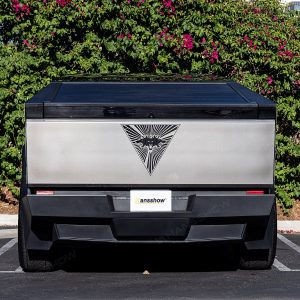 สติกเกอร์ตกแต่ง Hansshow Tesla Cybertruck Cyberbeast (TRIANGLE REAR WOLF)