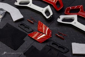 ชุดเบาะ Custom สำหรับ W205 C-Class ทรง AMG Bucket Seat หนังดำ ด้ายแดง กรอบแดง