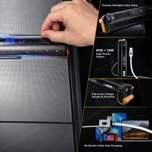 ไฟแอมเบียนต์ Hansshow Tesla Model Y Juniper Highland (RETRACTABLE MULTIPORT ADAPTER)