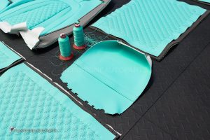 ชุดเบาะหนัง สำหรับ W213 E-Class ทรง E63 AMG สี Tiffany Blue