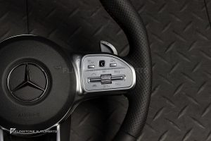 คอพวงมาลัย+พวงมาลัย พร้อม Airbag สำหรับ Mercedes-Benz C238 E-Class ก้านสีโครเมี่ยม หนังสีดำ ด้ายสีแดง