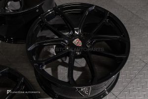 ล้อ Custom forged ลาย Turbo GT สำหรับ Porsche Cayenne E3.2 ขอบ 22 5-130 สี Gloss Black