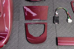 ชุดภายใน Carbon Fiber สำหรับ W464 G-Class สีแดง