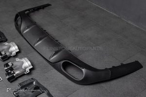 ดิฟฟิวเซอร์พร้อมปลายท่อ สำหรับ C238 E-Class ทรง E53 AMG สีดำเงา