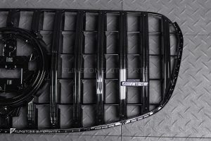 กระจังหน้า สำหรับ W167 GLS-Class Facelift ทรง GLS63 AMG สีดำเงา