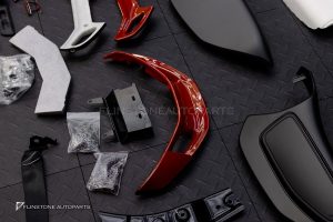 ชุดเบาะ Custom สำหรับ W205 C-Class ทรง AMG Bucket Seat หนังดำ ด้ายแดง กรอบแดง