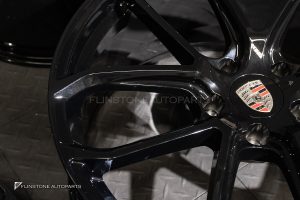 ล้อ Custom forged ลาย Turbo GT สำหรับ Porsche Cayenne E3.2 ขอบ 22 5-130 สี Gloss Black