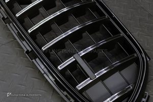 กระจังหน้า สำหรับ W254 GLC-Class ทรง GLC43 GLC63 AMG 1.1 มีกล้อง สีดำด้าน-ครเมี่ยม ขอบดำเงา