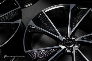ล้อ Custom Forged ลาย Audi A7 5-112 สีดำ-โครเมี่ยม ขอบ 20 นิ้ว