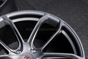 ล้อ Custom forged สำหรับ PORSCHE CAYENNE 9Y0.2 ทรง TURBO GT สีเทาขอบ 21 5-130